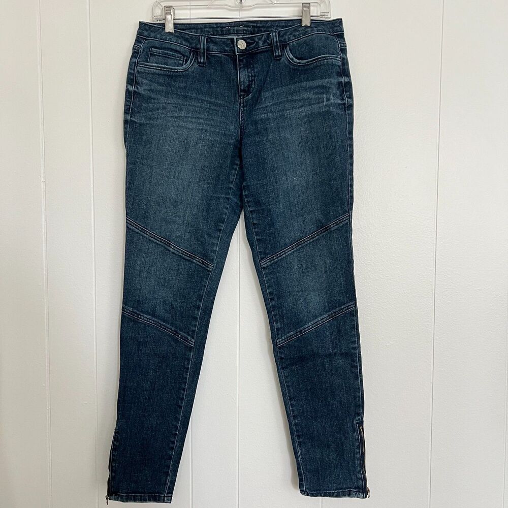 Simply Vera Vera Wang Side-Zip Blue Skinny Jeans 8